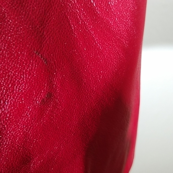Pendleton Red Leather Button Front Coat XL - Picture 4 of 5